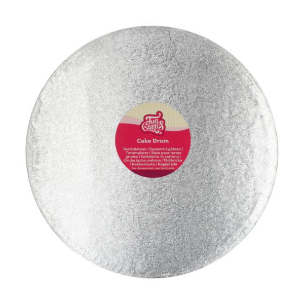 Platou Rotund pentru Tort, Argintiu, 33 cm