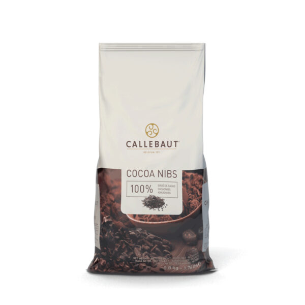 Cacao Nibs 100%, 800 g, 2,5 kg, Callebaut