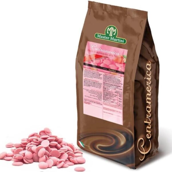 Ciocolată Compund Roz 1kg, CENTRAMERICA, STRAWBERRY, Master Martini